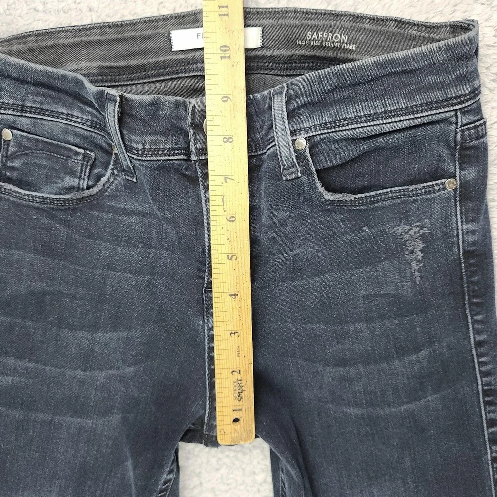 Fidelity Jeans Womens 27x32 Blue Saffron High Rise Skinny Flare Made USA Denim - Picture 11 of 16